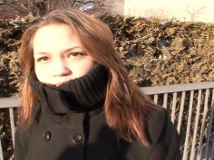 German amateur babe gets creampied in bedroom - blowjob and doggy style action