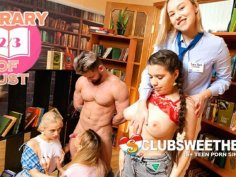 Hot teens sara bork novella night fuck in library - group sex, blowjobs cowgirl action